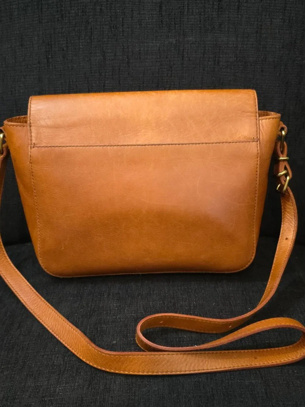 Madewell The Abroad Brown Leather Shoulder Bag
